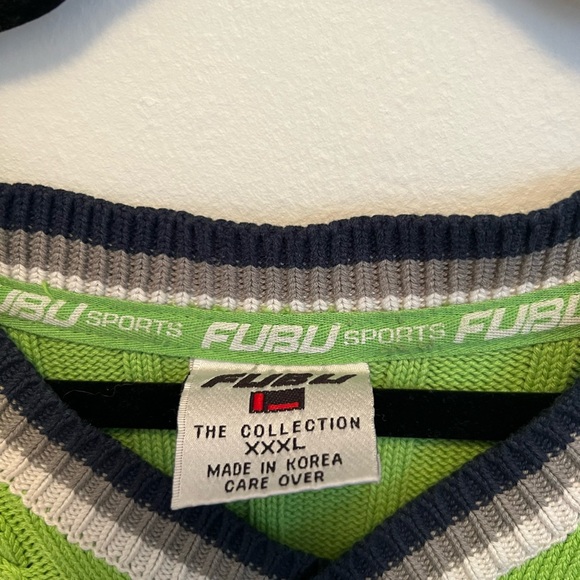 Vintage lime Green FUBU vest - Picture 3 of 4